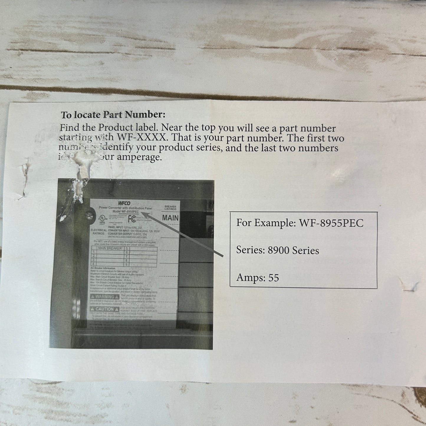 NIOB New WFCO WF-8955-AD-MBA Main Board Assembly for WF-8900-AD Series Power Center 55 Amp Black