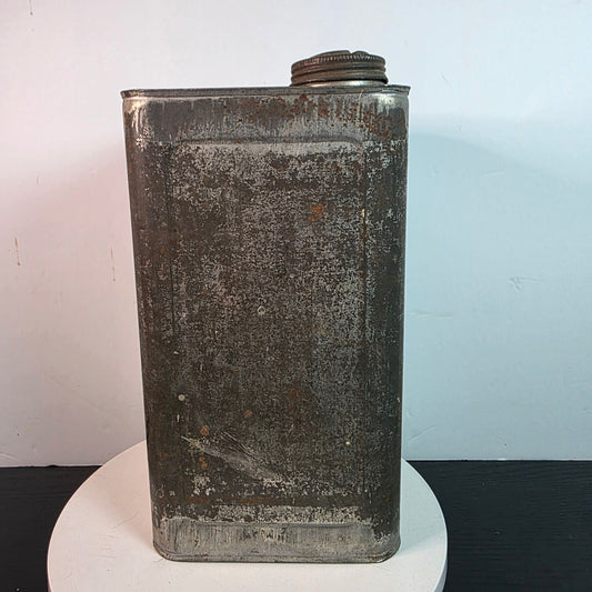 Vintage Rusty Metal Oil Can 1 Gallon Gas Tin Patina Garage Decor