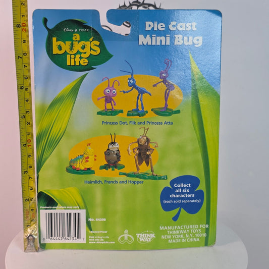 Disney A Bug's Life Flik Figure Die Cast Mini Bug New Rare Vintage Thinkway