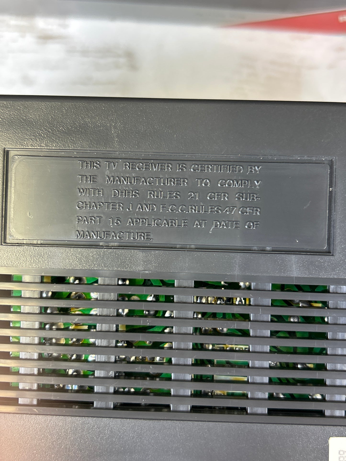 Vintage 1989 IMA 5.5” Hi-Tech Portable Television Black & White TV 55RWB