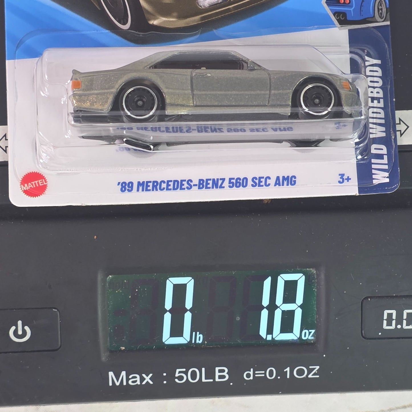 Hot Wheels 89 Mercedes-Benz 560 SEC AMG Die-Cast Car Limited Edition Metallic Finish Wild Rides Series Ages 3+