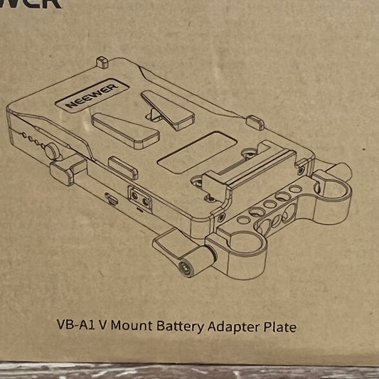 NIB New NEEWER VB-A1 V Mount Battery Adapter Plate 15mm Dual Rod Clamps SKU: 66603062