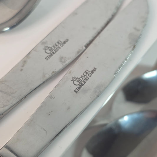 Vintage Coca-Cola & Gibson Stainless Steel Silverware Set