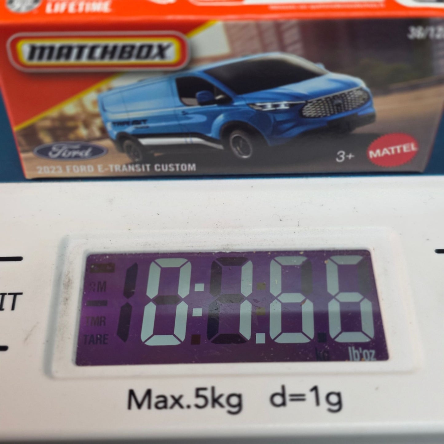 Matchbox 2026 2023 Ford E-Transit Custom Blue 36/125 PowerGrab NIB Licensed