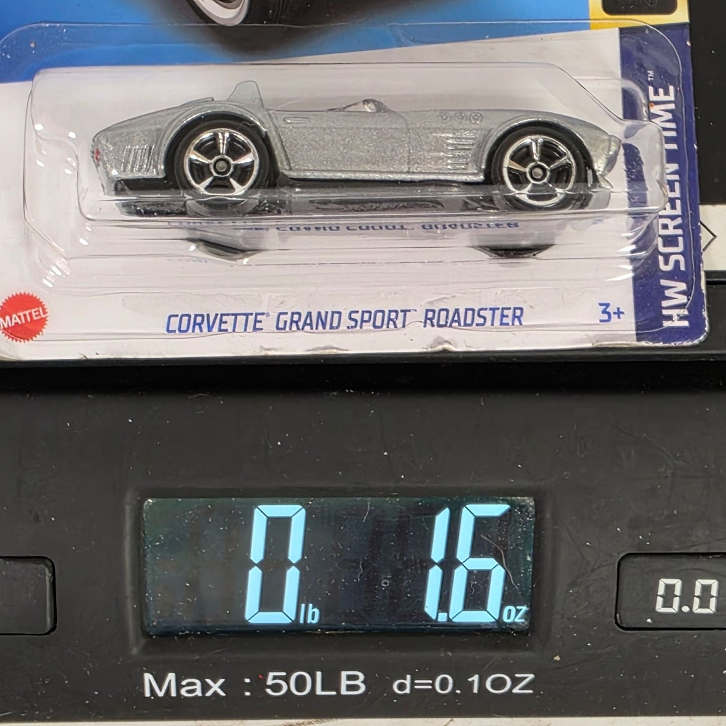 Hot Wheels Corvette Grand Sport Roadster HW Screen Time 154/250 Silver