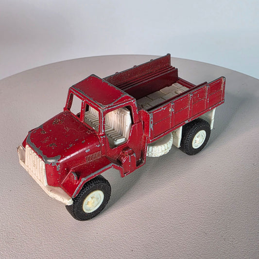Vintage Tootsie Toy Deuce 1/2 Red & White Die-Cast Truck With Rolling Wheels
