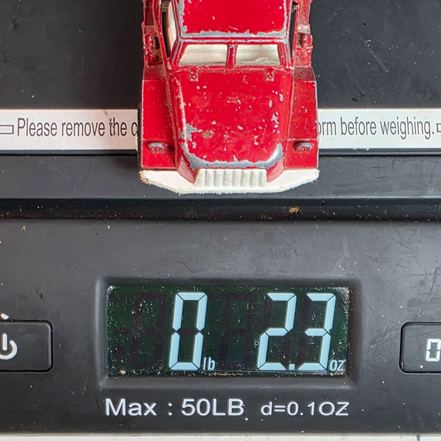 Vintage Tootsie Toy Deuce 1/2 Red & White Die-Cast Truck With Rolling Wheels