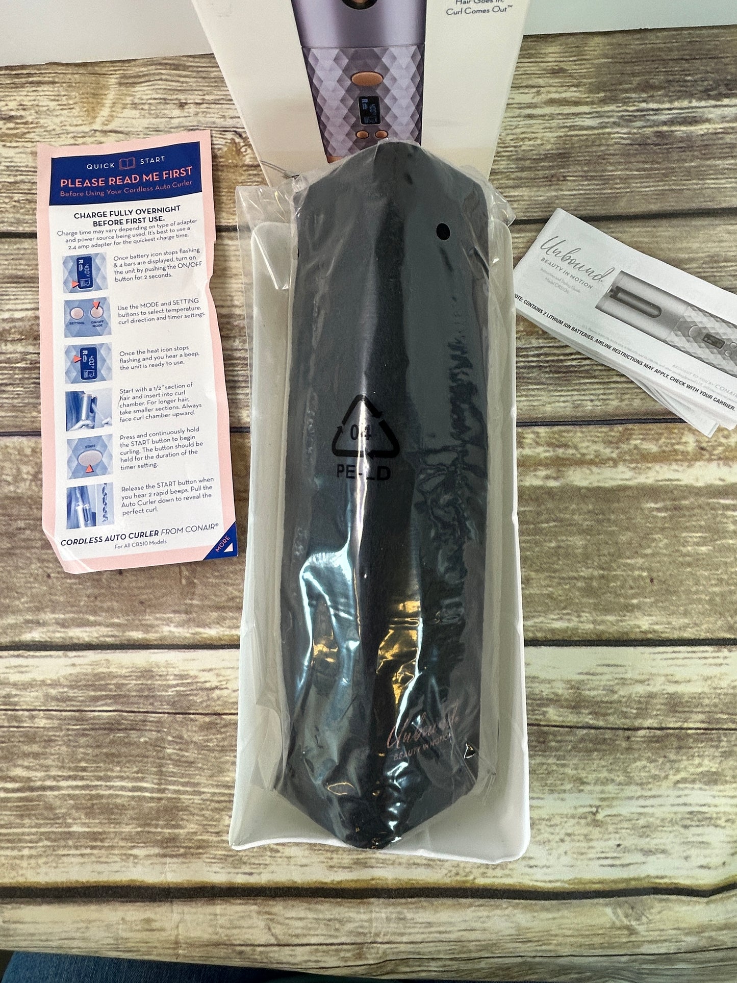 Conair Unbound Cordless Auto Curler - Rechargeable Auto Curler For Curls or Waves