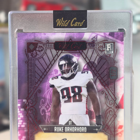 2024 Wild Card Ruke Orhorhoro 1/2 Purple Foil On-Card Auto Rookie RC Falcons