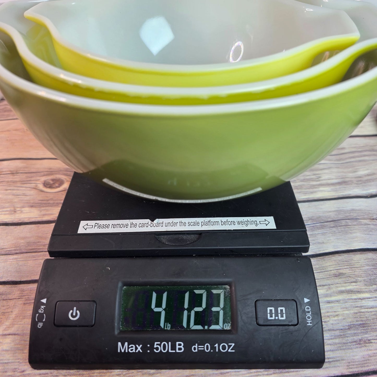 Pyrex Verde Green Cinderella Nesting Glass Bowls Set Of 3