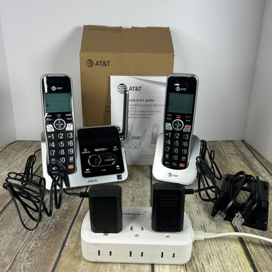 AT&T BL102-2 DECT 6.0 Cordless 2-Handset Phone W/Answering Machine Call Blocking & Caller ID Announcer