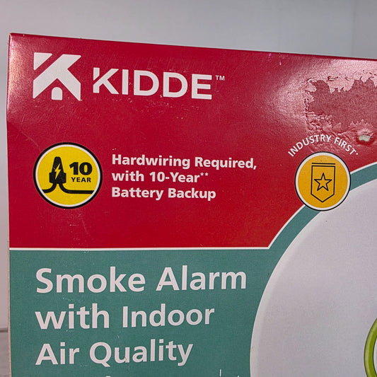 Kidde Smoke Alarm With Indoor Air Quality Monitor Wi-Fi Smart Alarm Mobile Alerts Alexa & Google Home Compatible 10-Year Battery