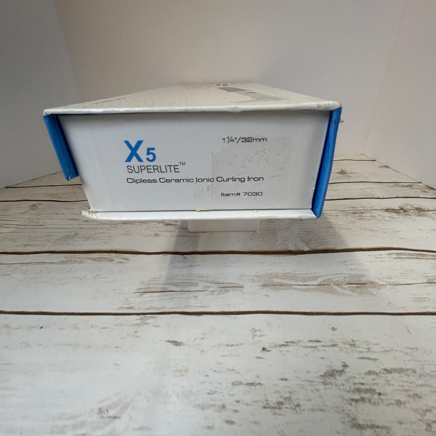 X5 Superlite Nano Ceramic Tourmaline Clipless Curling Iron 1 1/4" Barrel Professional Hair Styling Tool With Heat Glove Included