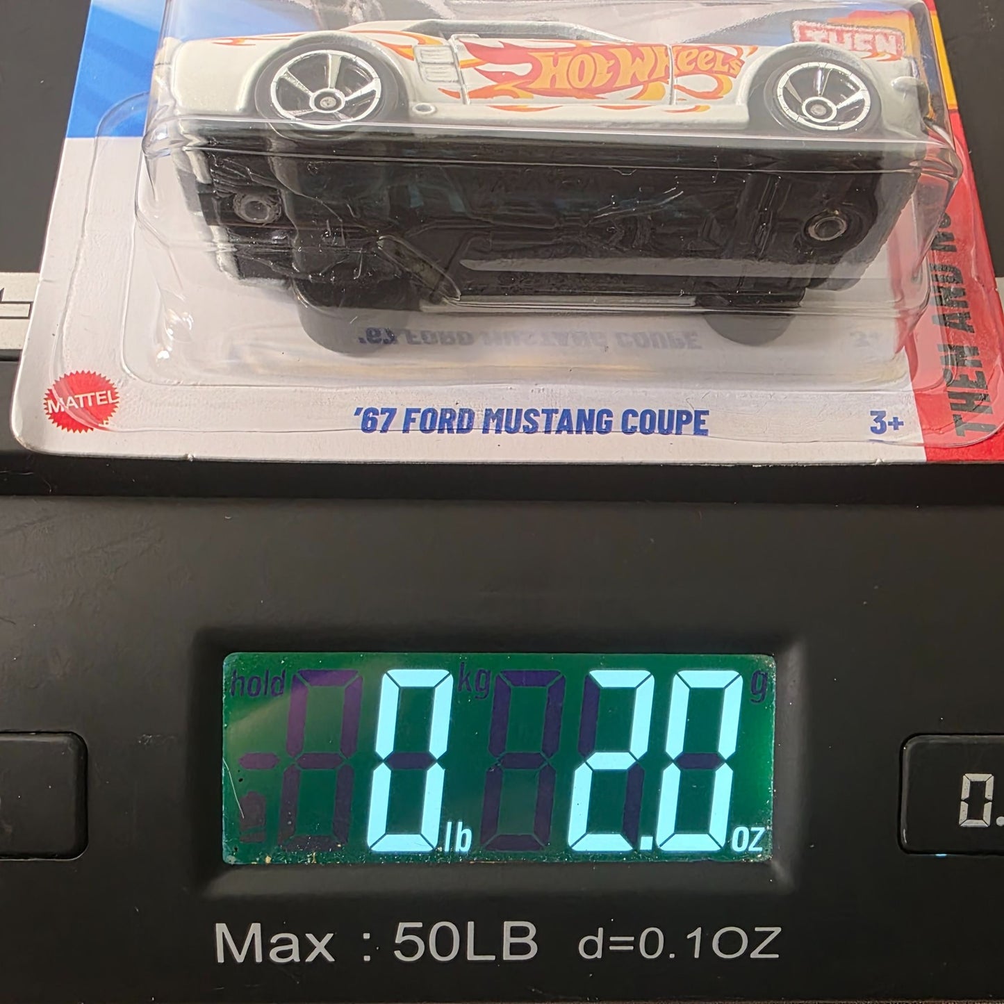 Hot Wheels 67 Ford Mustang Coupe Die-Cast Model Car 1/10 Then And Now Edition