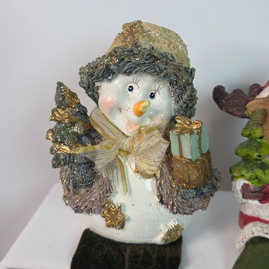 Innovage Holiday Shelf Sitting Snowman & Reindeer Decorations