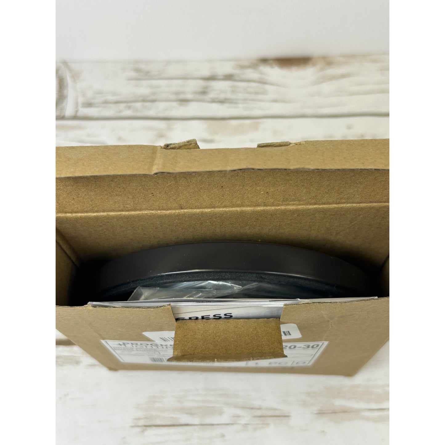 Progress Lighting LED Ceiling Light Fixture P810027-020-30 Wet Location Rated 12W 120V Black Trim Flush Mount Includes Hardware