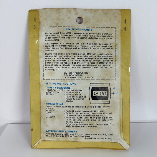 Vintage NAPA Belden Sweda Quartz LCD Digital Watch With Five Functions In Original Packaging