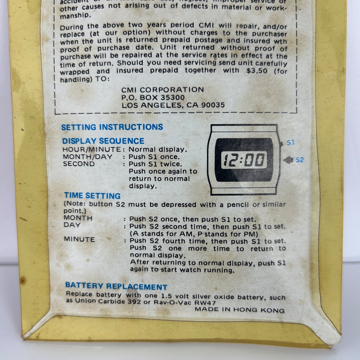 Vintage NAPA Belden Sweda Quartz LCD Digital Watch With Five Functions In Original Packaging