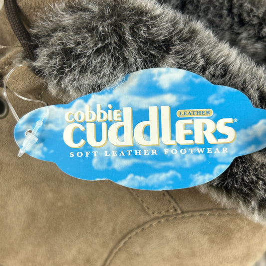 Cobbie Cuddlers Womens Faux Fur Lined Ankle Boots Size 8.5 Brown
