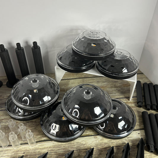 8 Pack Solar Pathway Lights Multicolor & Warm White LED IP67 Waterproof Outdoor Garden Yard Lawn Landscape Decorative