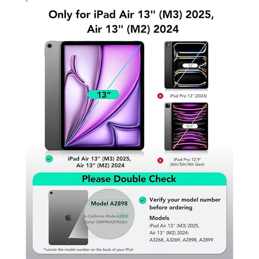 ESR Tempered Glass Screen Protector 2 Pack For iPad Air 13 Bubble-Free Application