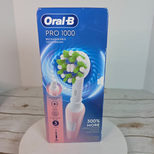 Oral-B Pro 1000 Rechargeable Toothbrush With Pressure Sensor & 3 Modes NIB