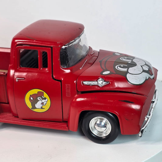 Buc-ees Red Diecast Toy Truck Vintage Style Pickup With Graphics