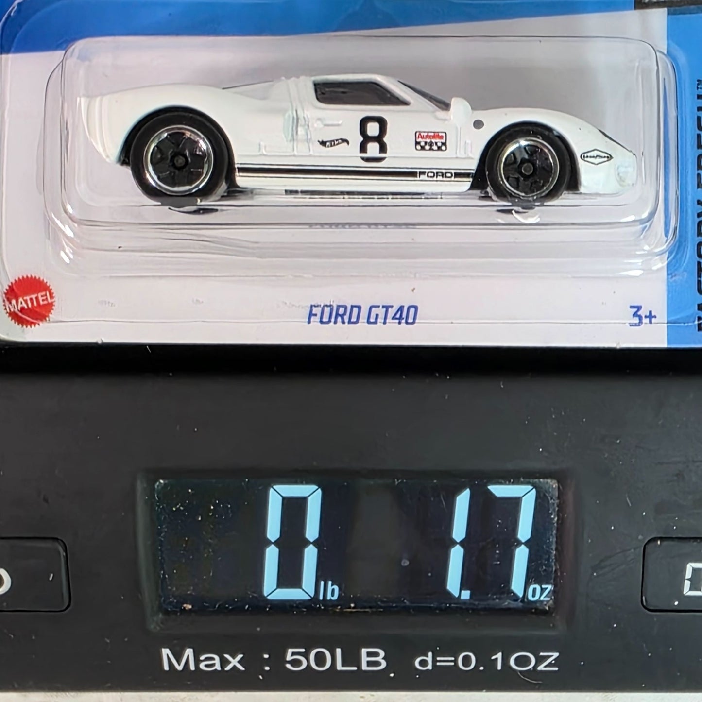 Hot Wheels Factory Fresh Ford GT40 White Die-Cast Car 1:64 Scale Collectible Model