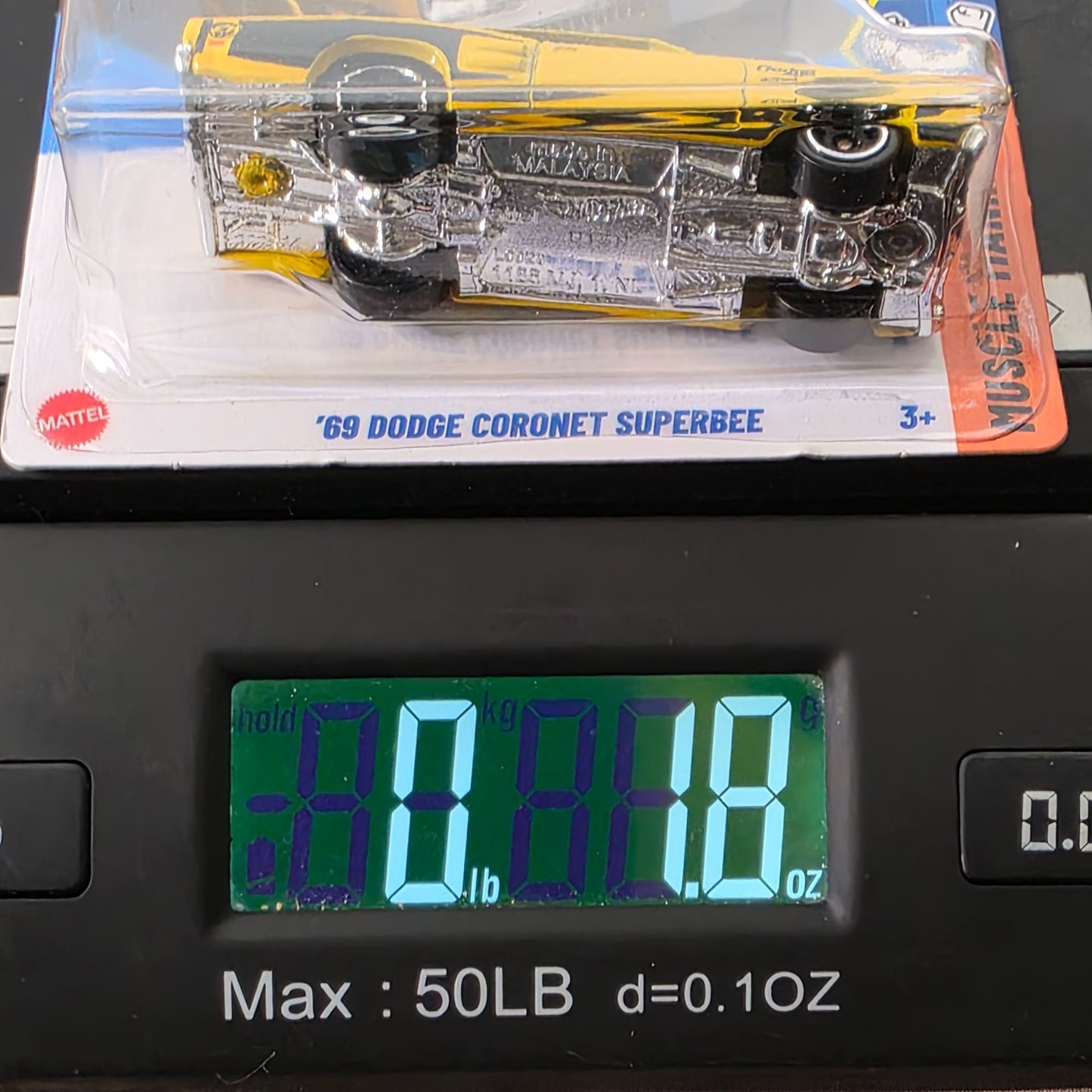 Hot Wheels 69 Dodge Coronet Superbee Yellow Die-Cast Car