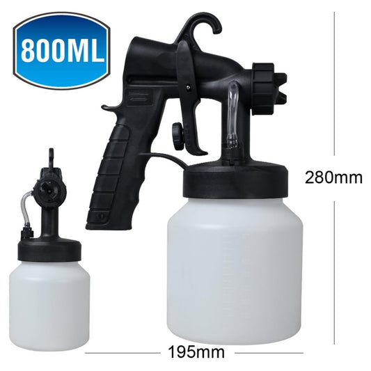 Portable 650W Electric Paint Sprayer Gun With 3 Spray Patterns & 800ml Container