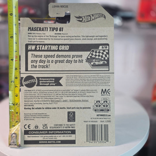 Hot Wheels 2026 Maserati Tipo 61 White HW Starting Grid 9/10 123/250 MOC New