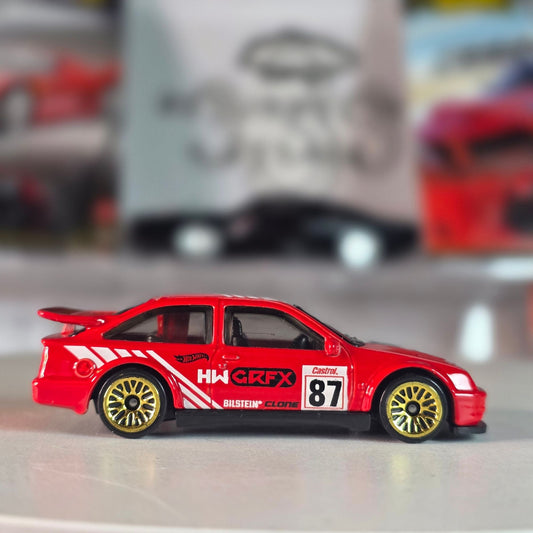 Hot Wheels '87 Ford Sierra Cosworth Red Rally Loose Mint GFX