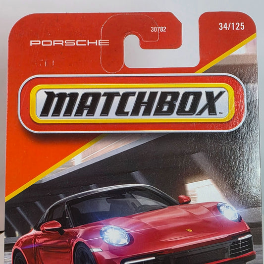 Matchbox Porsche 911 Targa Die-Cast Model 1:64 Scale Red & Black