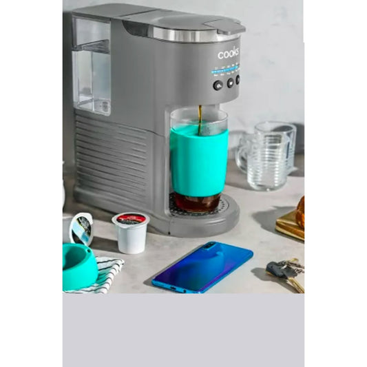 Cooks Single Serve Coffee Maker With Water Tank Gray Matte