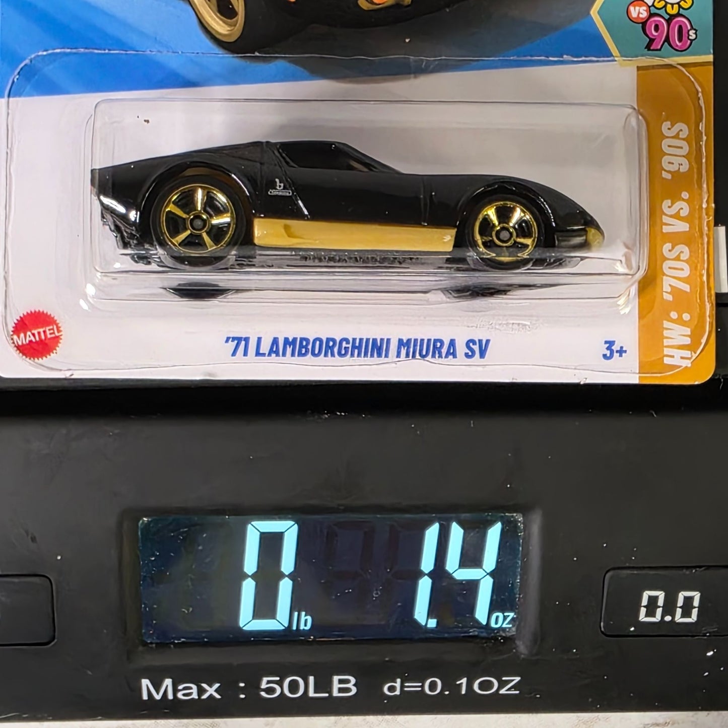 Hot Wheels 71 Lamborghini Miura SV Die-Cast Car 78/250 Guaranteed For Life 3+ Years Old 70s Vs. 90s Series