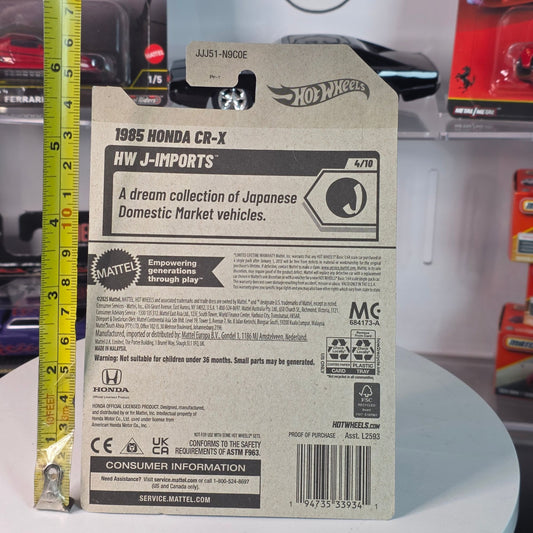 Hot Wheels 2026 1985 Honda CR-X Yellow HW J-Imports 4/10 89/250 MOC New