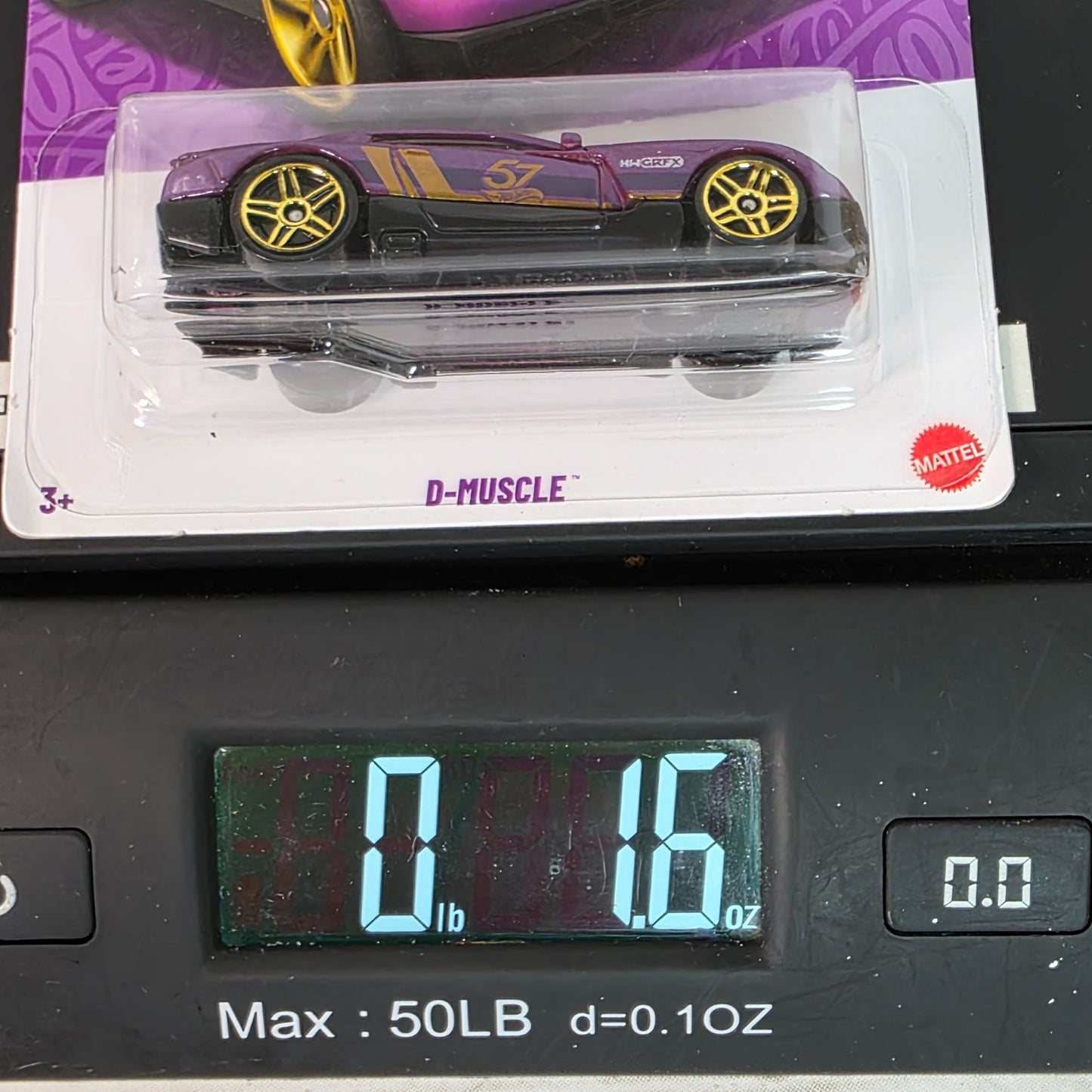 Hot Wheels D-Muscle Purple & Gold Die-Cast Car