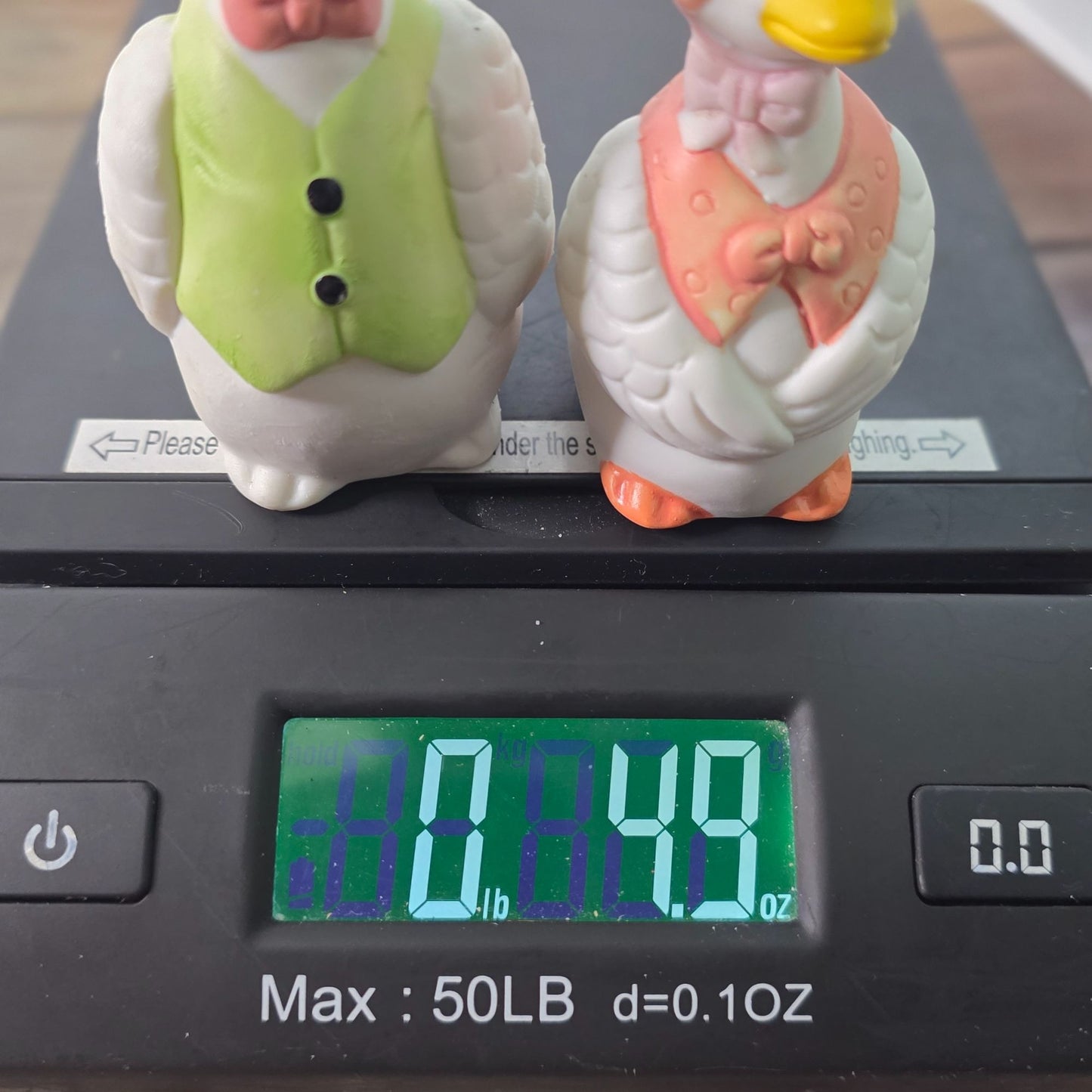 Vintage Goose Salt & Pepper Shakers Ceramic Figurines