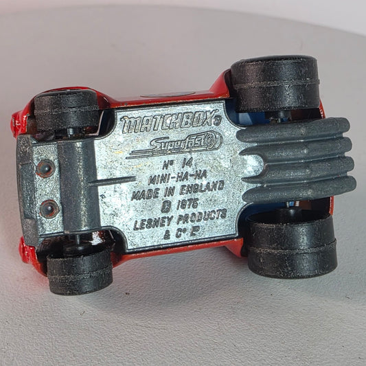 Rare 1976 Lesney Matchbox #14 Mini-Ha-Ha Supercharged Driver England