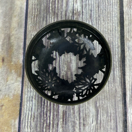 Yankee Candle Illuma-Lid Jar Topper Maple Leaf Pattern Metal Candle Accessory