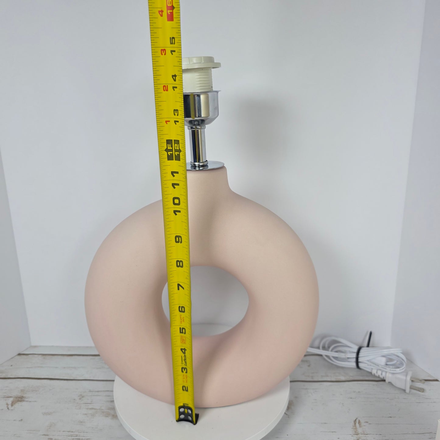 New Pink Ceramic Table Lamp for Living Room Bedroom, 21" Modern Bedside Lamps