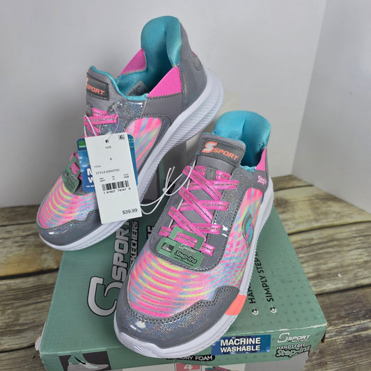 NIB New S Sport by Skechers Kristin Hands Free Step-Ins Pink Girls 4
