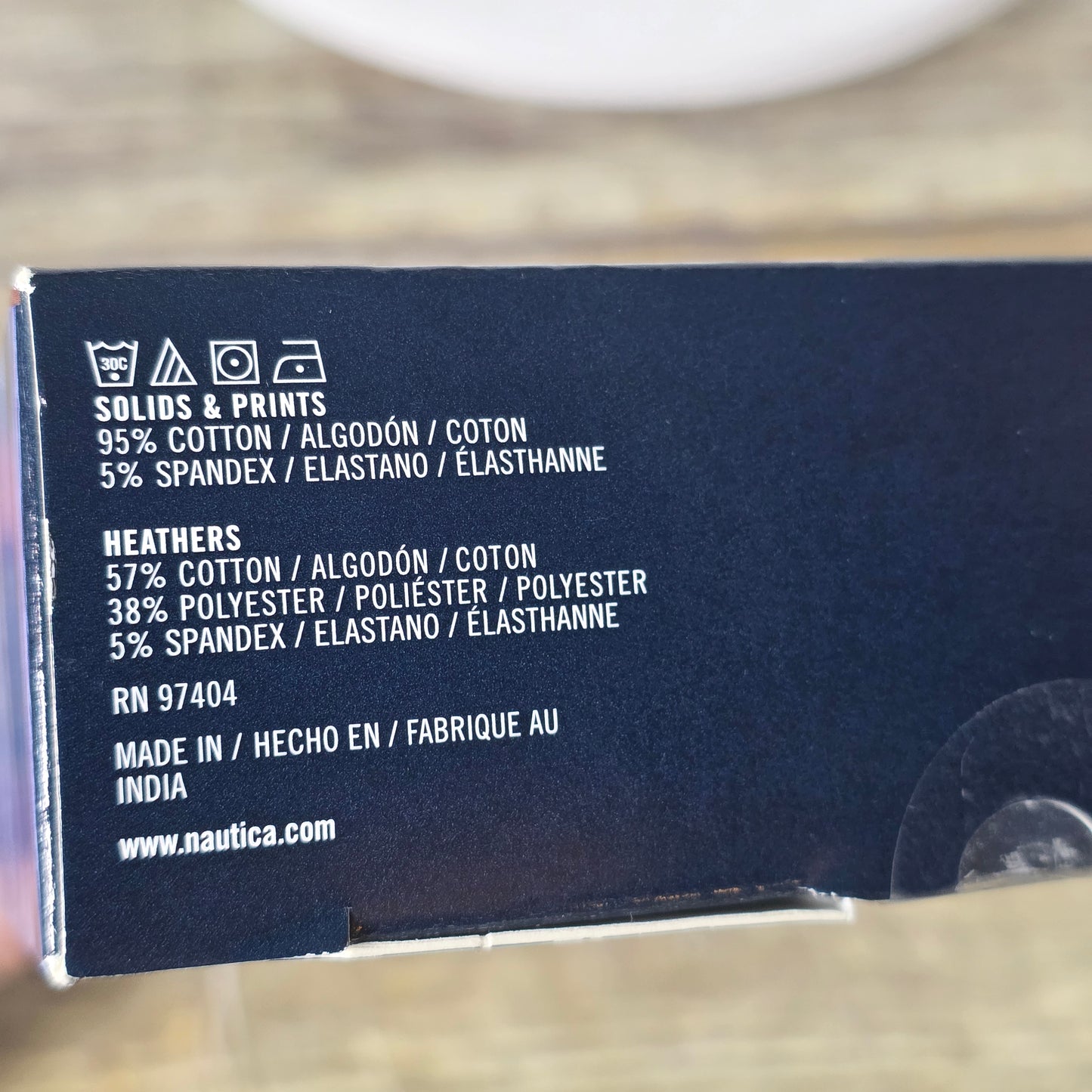 NIP New NAUTICA Stretch Briefs 3 pk Large 36-38 Cotton Tagless