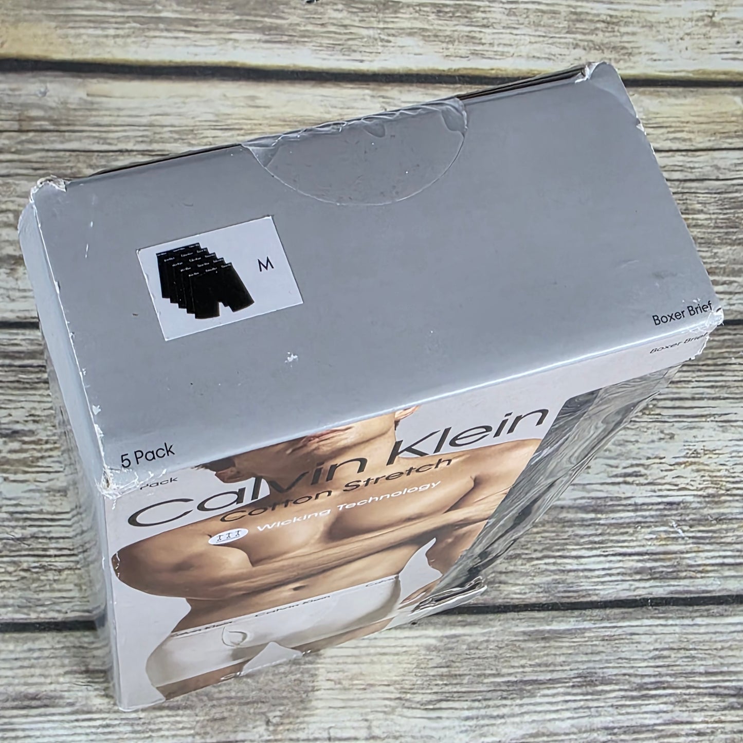 NIP New Calvin Klein Boxer Briefs 5 Pack Black Medium Cotton Stretch