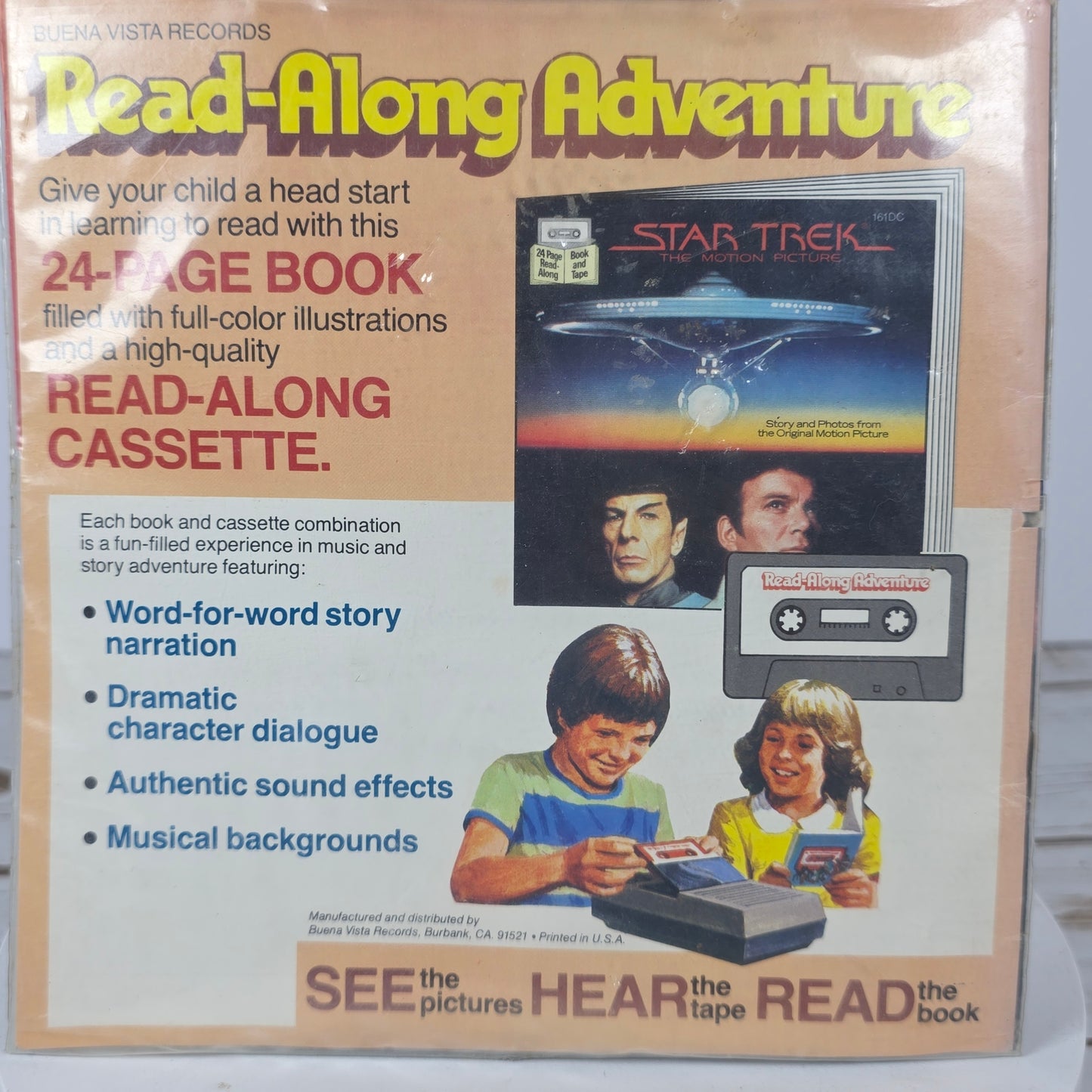 Vintage Star Trek Read-Along Adventure Action-Packed Story Cassette