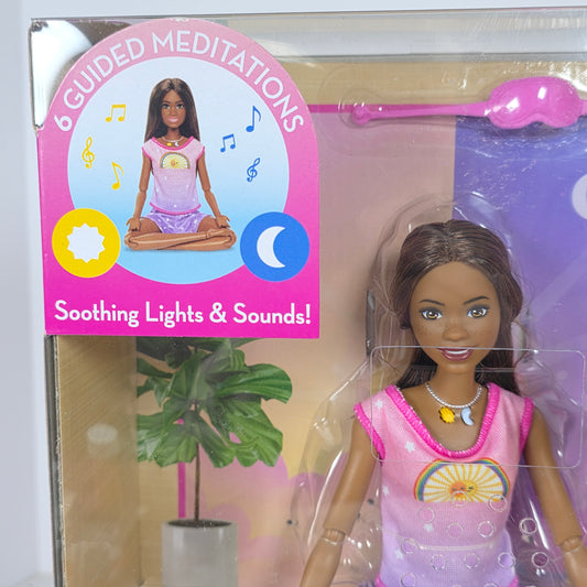 NIB New Poseable Rise & Relax Meditation Barbie Doll Self-Care Yoga Poses