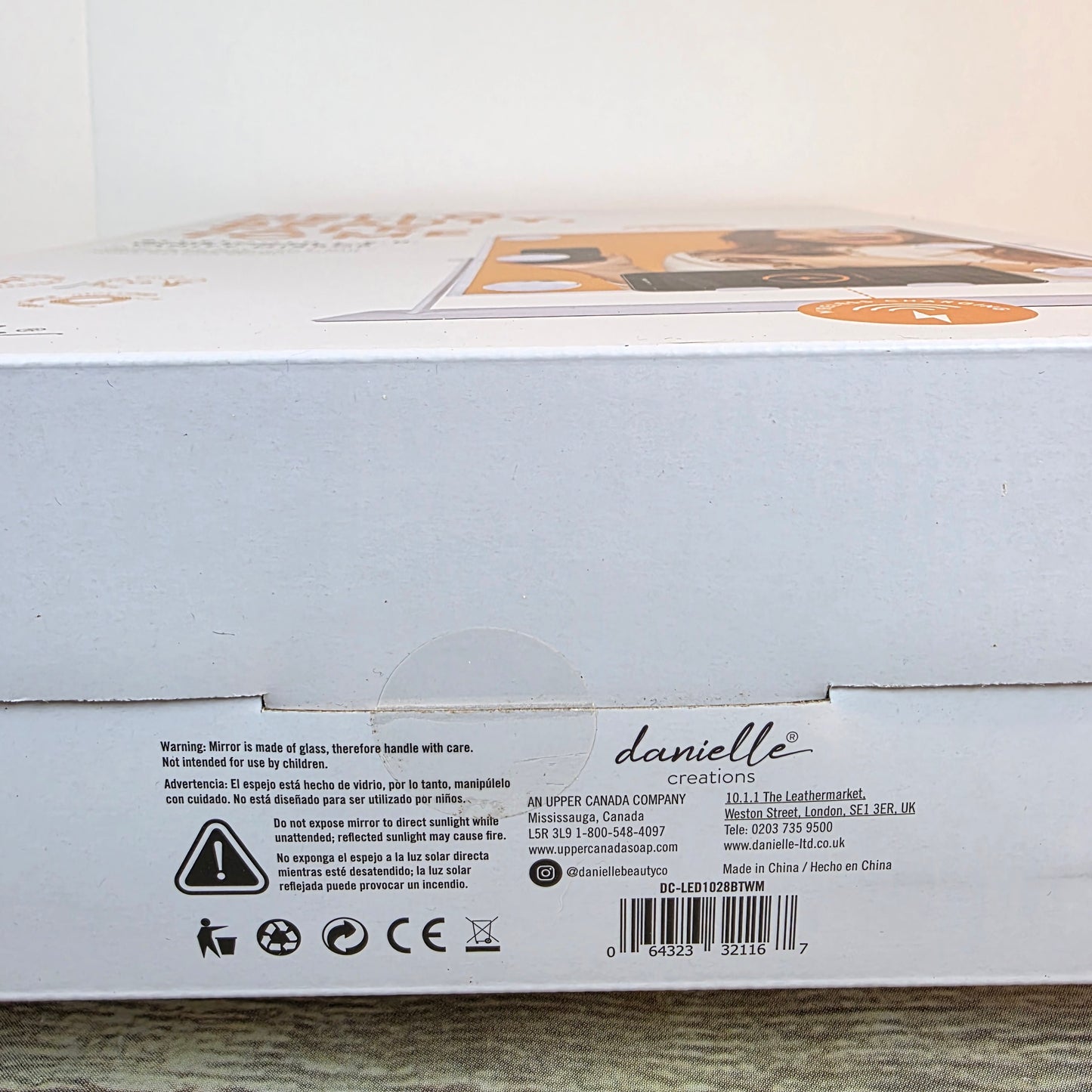 NIB New Danielle Creations Bluetooth LED Vanity Mirror Wireless Charging