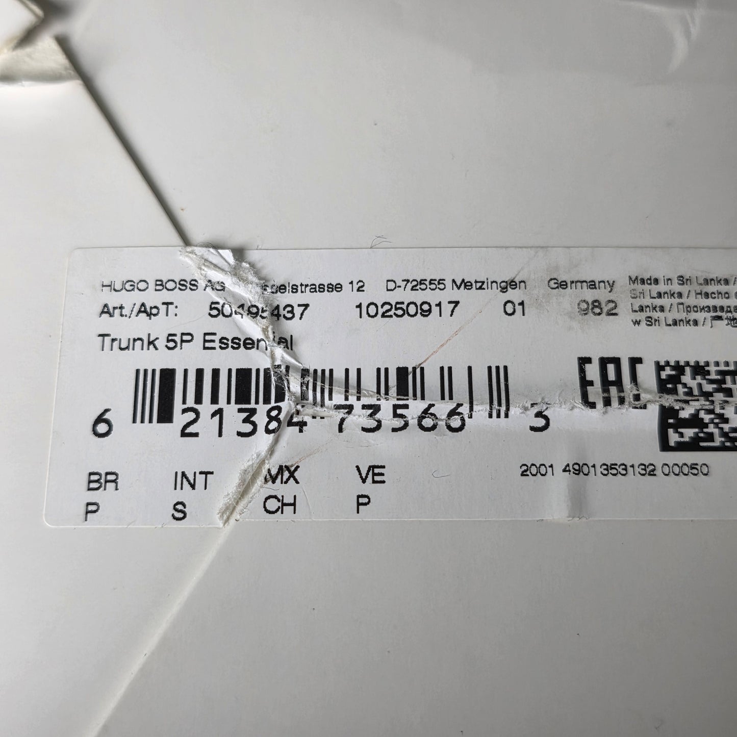 NIOP New Men's BOSS Essential Boxers Small 5 Pack