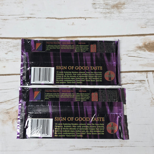 NIP New Set of 2 Coca-Cola Collectible Cards 8 Per Pack