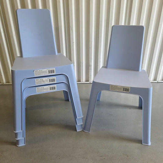 Set of 4 Resol Kids Chairs Dd Julieta by Joan Gaspar 009-09-7894 CWhimsical Blue